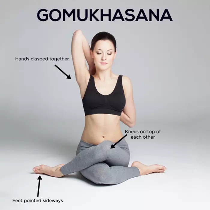 Gomukhasana yoga pose